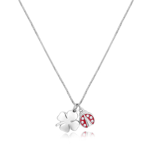 COLLANA CON COCCINELLA E QUADRIFOGLIO FEELINGS S'AGAPÕ