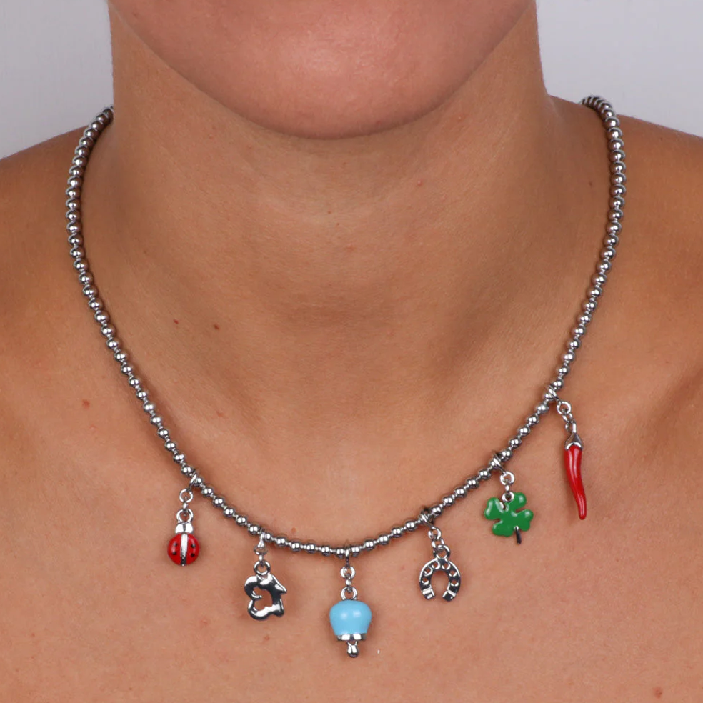 COLLANA CON PORTA FORTUNA AMO CAPRI