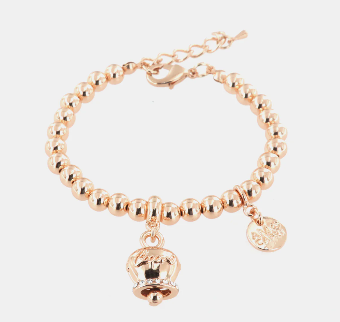 BRACCIALE ROSE' CON CAMPANELLA ROSE' AMO CAPRI