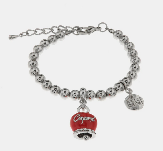 BRACCIALE CON CAMPANELLA SMALTATA ROSSA AMO CAPRI