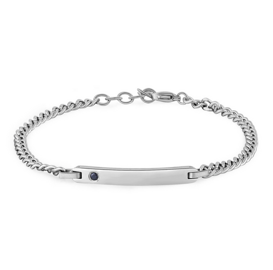 BRACCIALE TAG ME TOO CENTRALE CUBIC ZIRCONIA NERO SAGAPÕ UOMO