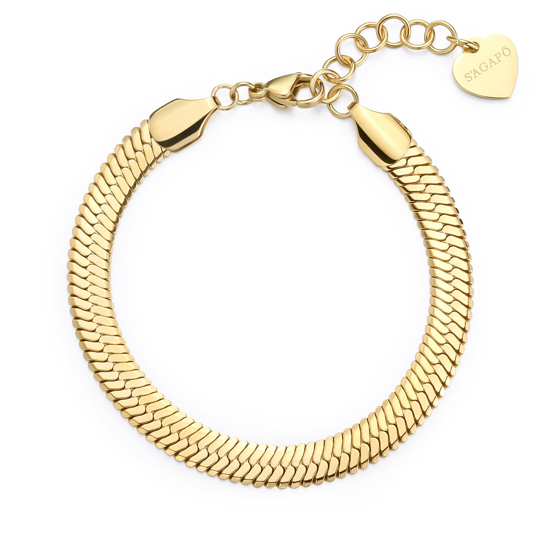 COLLANA E BRACCIALE SNAKE CHUNKY ORO S'AGAPÕ