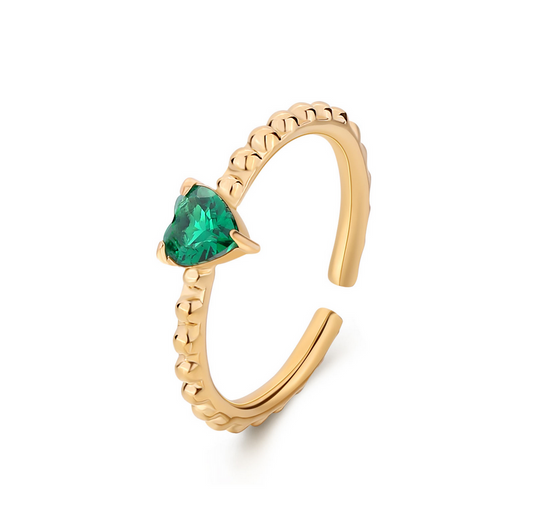 ANELLO DAZZLY S'AGAPÕ  DORATO CON CUORI COLORATI